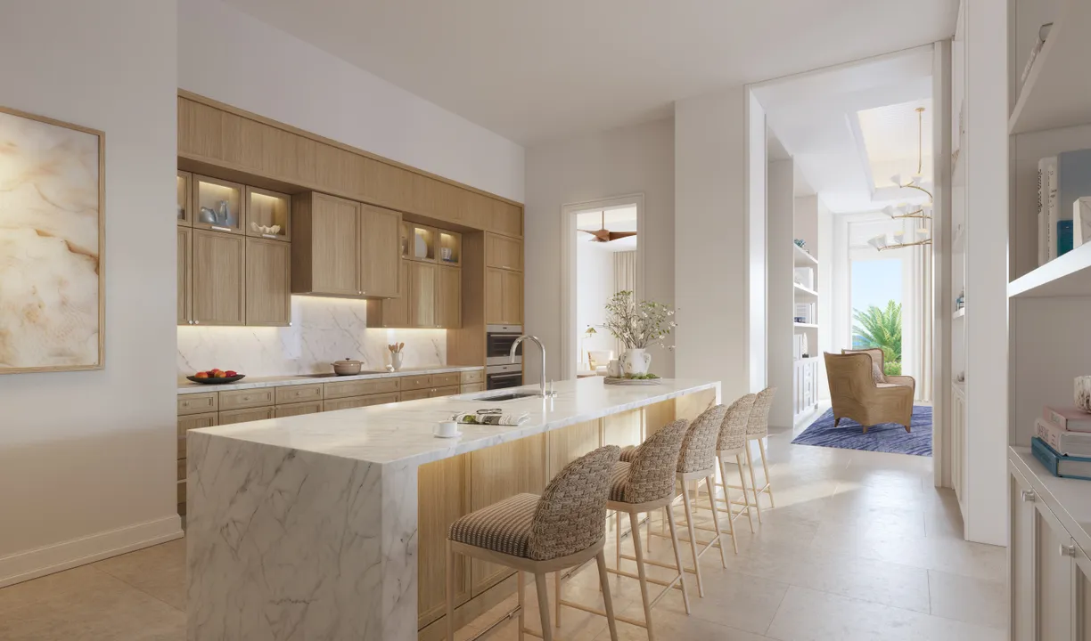 Bahamas Real Estate | View The Ocean Club Four Seasons Residence - Beach Villa #111 | OCFS Residences - Beach Villa Kitchen