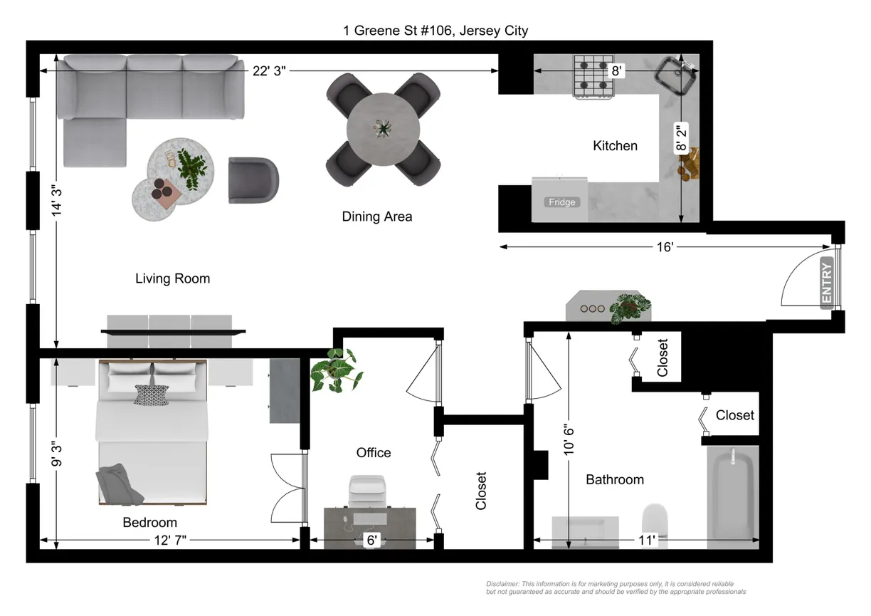 Jersey City/Hoboken Real Estate | View 1 Greene St Unit# 106 | room 1