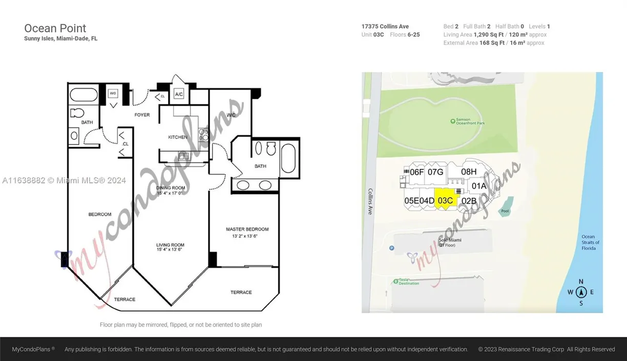 South Florida Real Estate | View 17375 Collins Ave, 2003 | Listing
