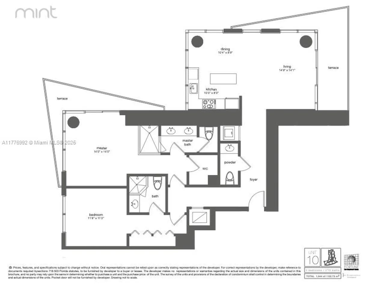 South Florida Real Estate | View 92 SW 3rd St, 2910 | Listing