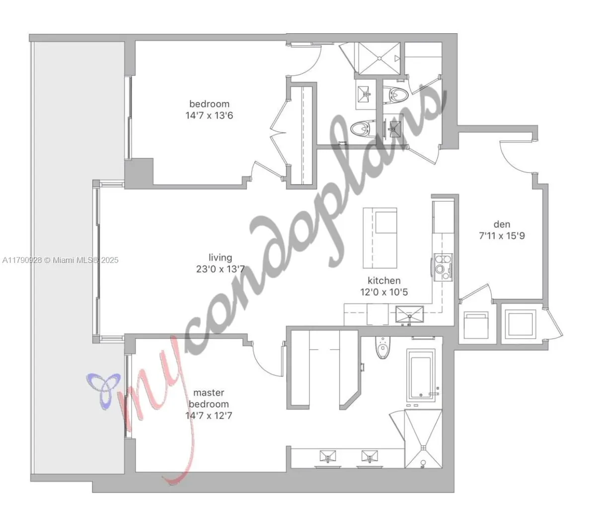 South Florida Real Estate | View 88 SW 7th St, 810 | 2 Beds, 2 Baths