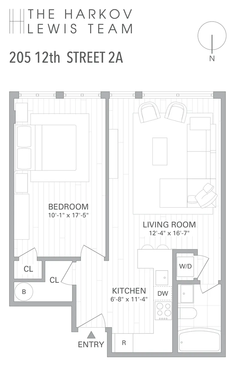 New York City Real Estate | View 205 12th Street, 2A | Floorplan