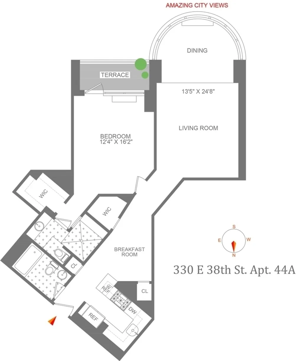 New York City Real Estate | View 330 E 38th Street, 46A | Floorplan
