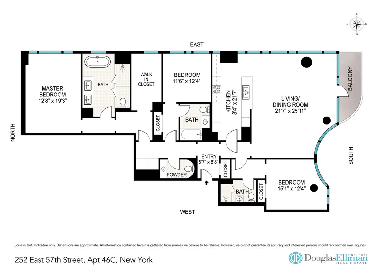 New York City Real Estate | View 252 E 57th Street, 46C | Floorplan