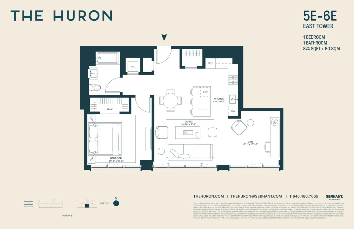 New York City Real Estate | View 29 Huron Street, 5EE | Floorplan