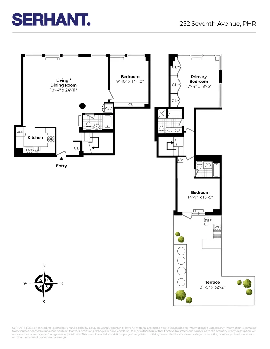 New York City Real Estate | View 252 7th Avenue, PHR | Floorplan