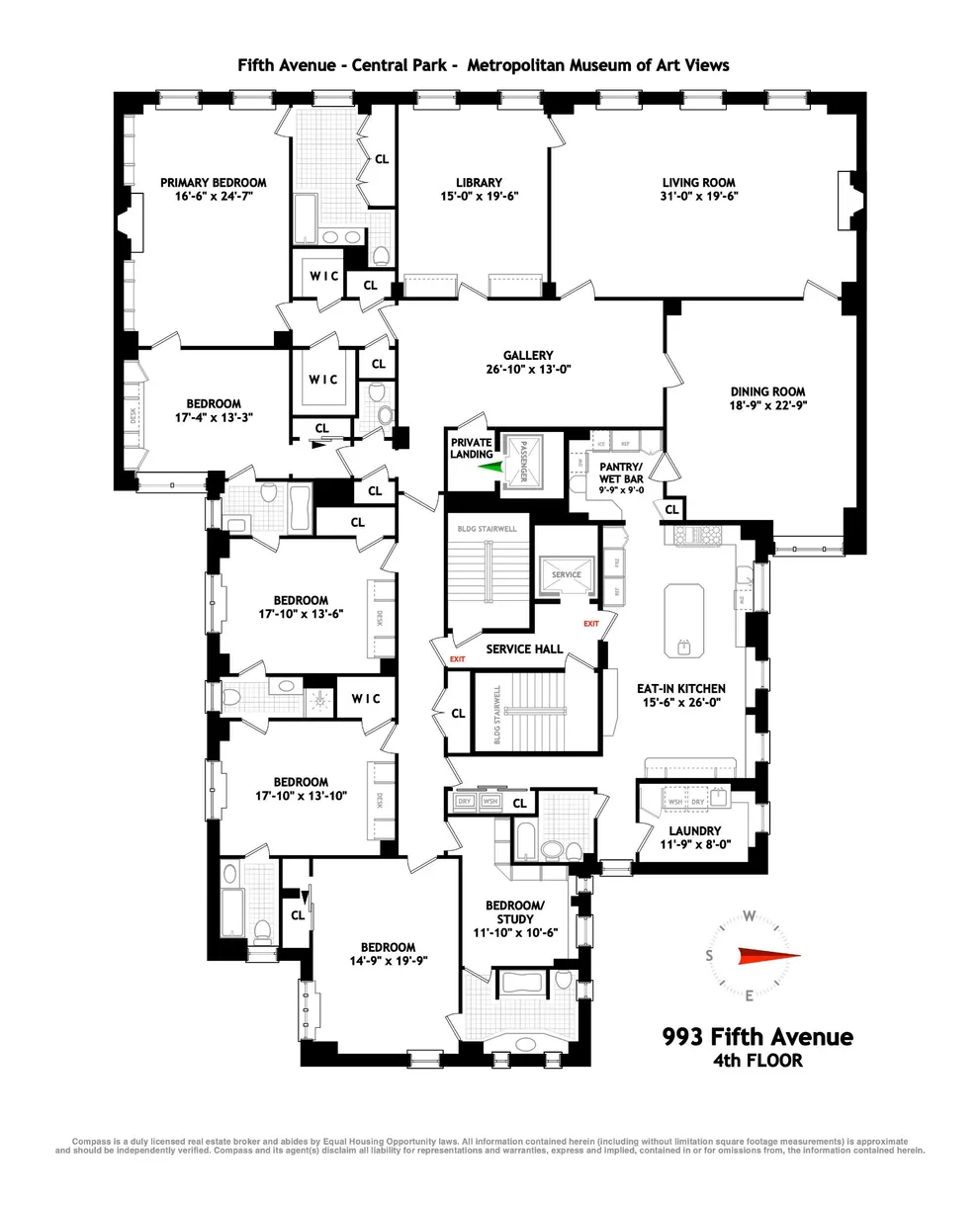 New York City Real Estate | View 993 5th Avenue, 4 | Floorplan