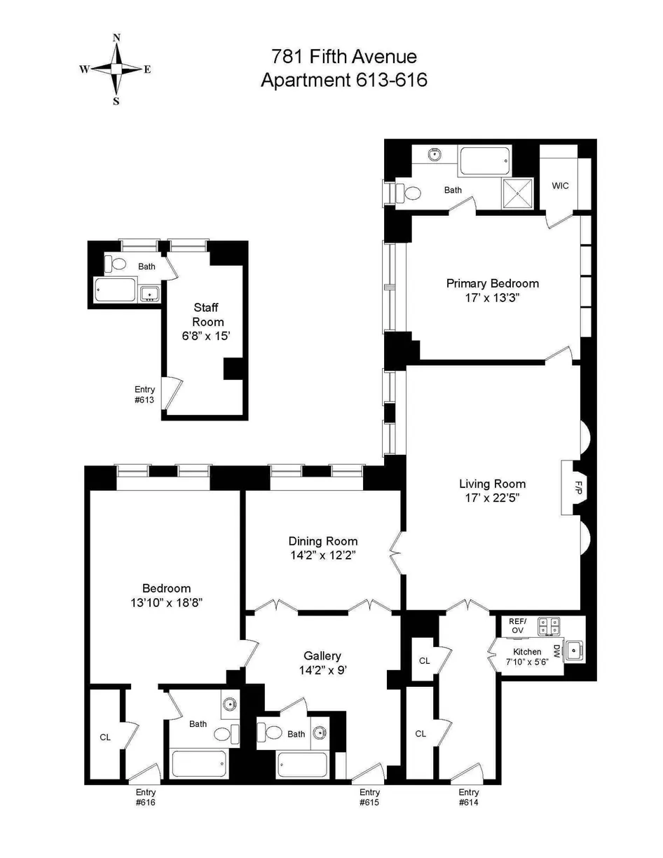 New York City Real Estate | View 781 Fifth Avenue, 614 | Floorplan