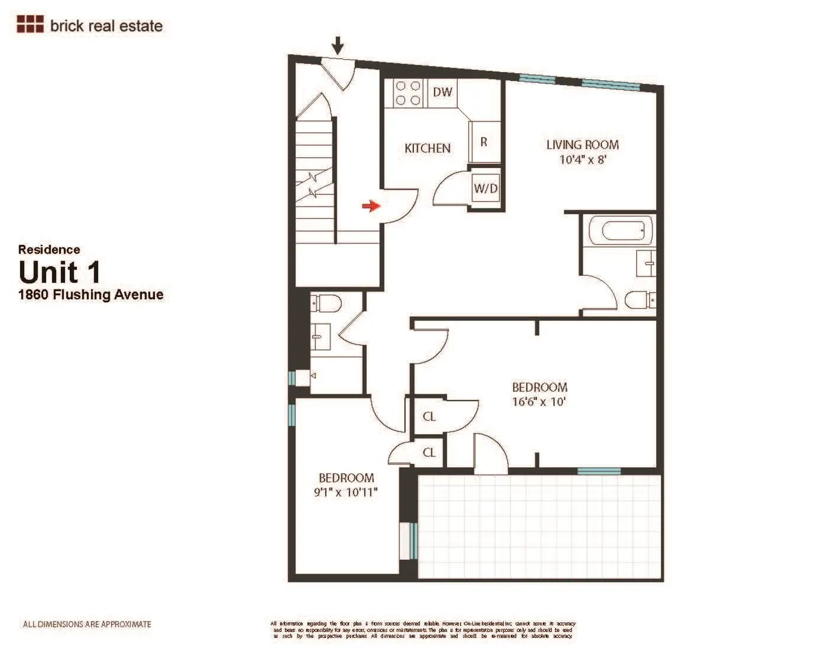 New York City Real Estate | View 18-60 Flushing Avenue | Floorplan 1