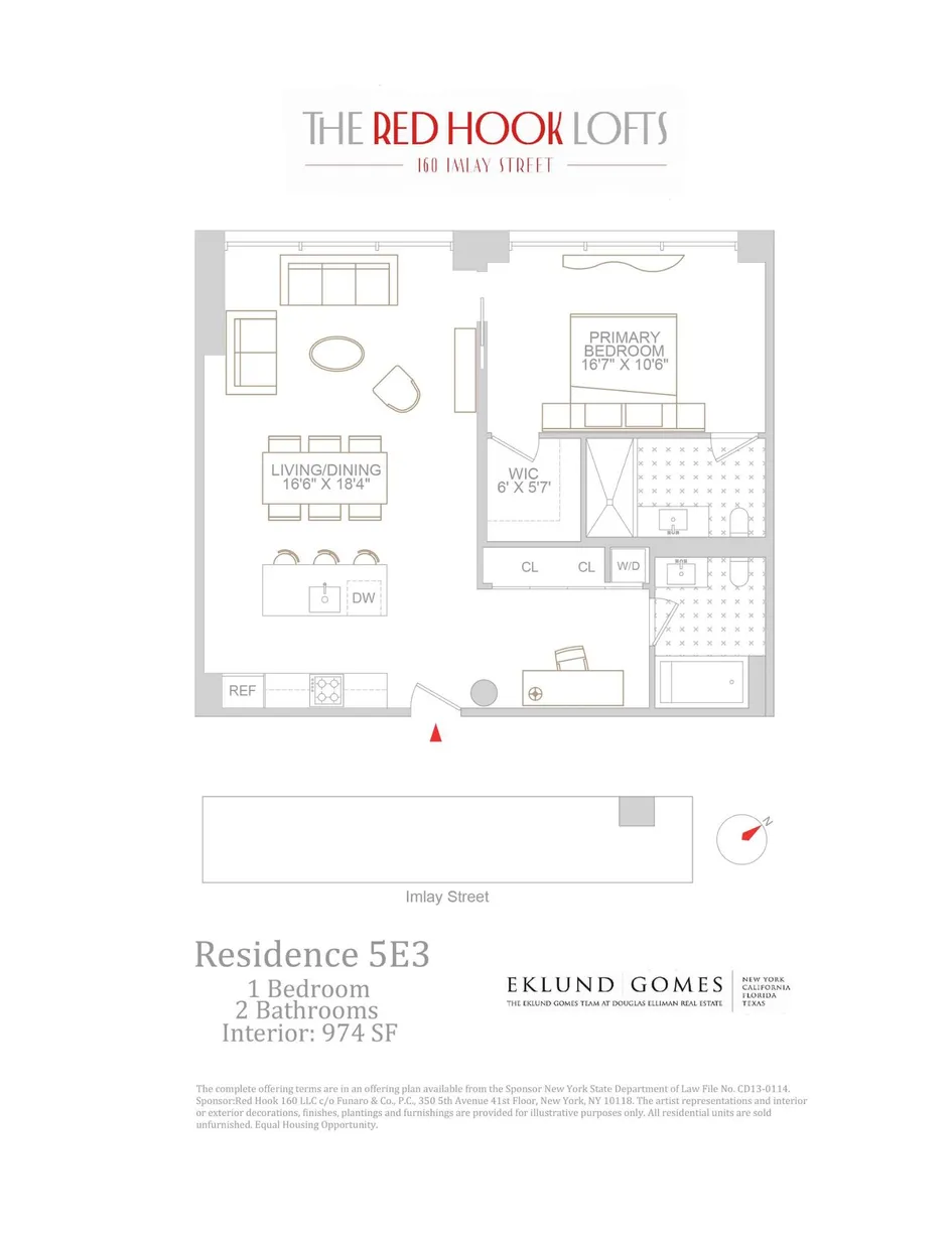 New York City Real Estate | View 160 Imlay Street, 5E3 | Floorplan