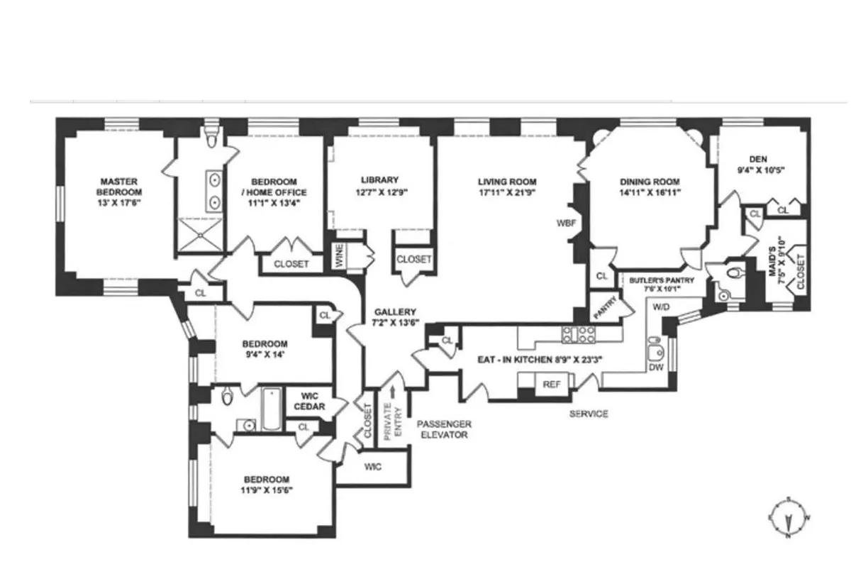 New York City Real Estate | View 136 E 79th Street, 8B | Floorplan