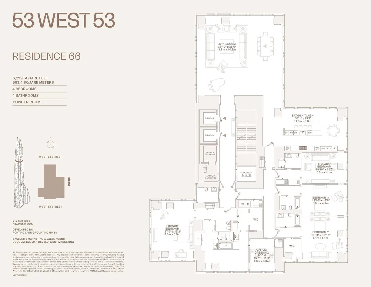 New York City Real Estate | View 53 W 53rd Street, 66 | Floorplan
