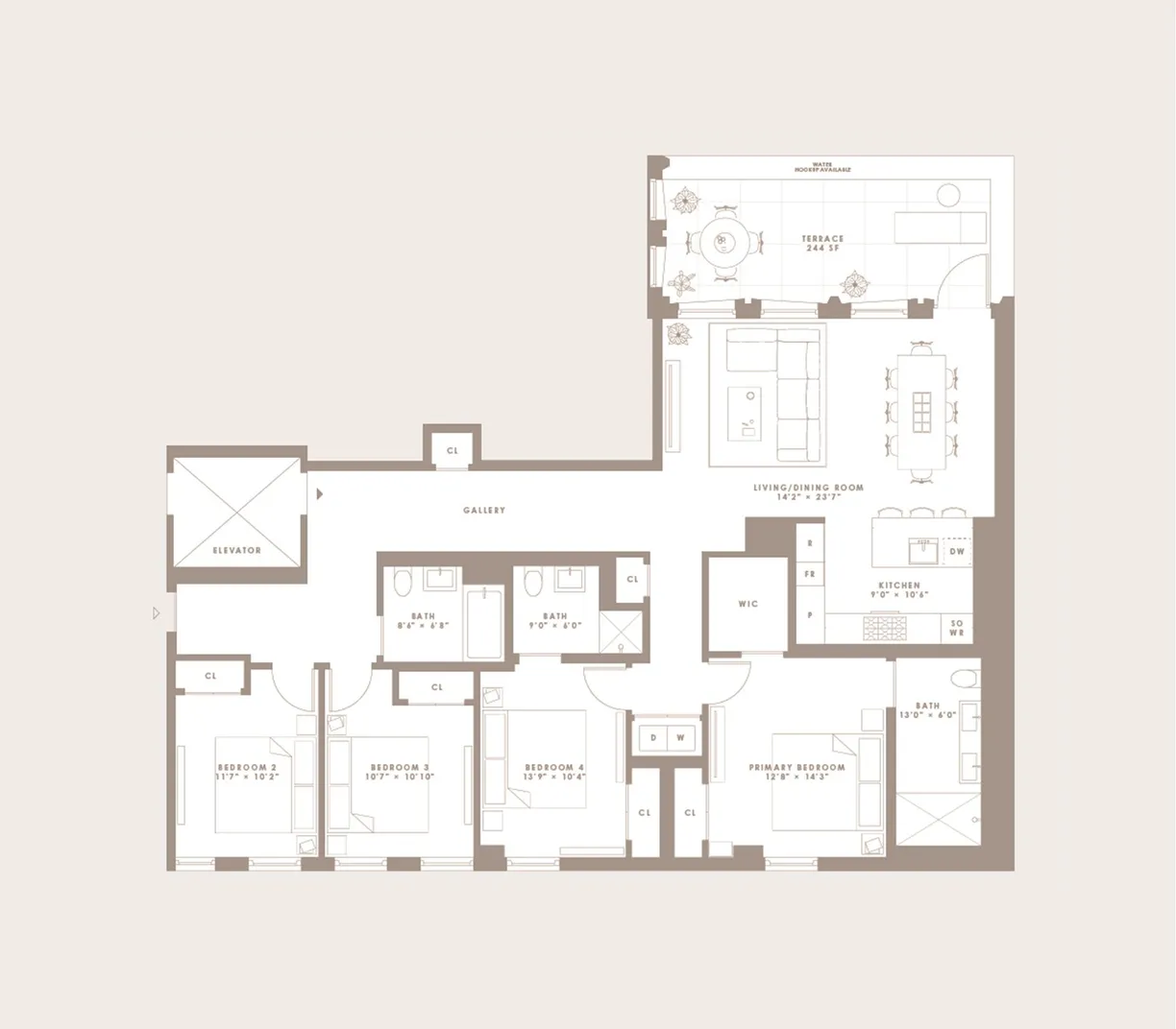 New York City Real Estate | View 212 W 93rd Street, 5B | Floorplan