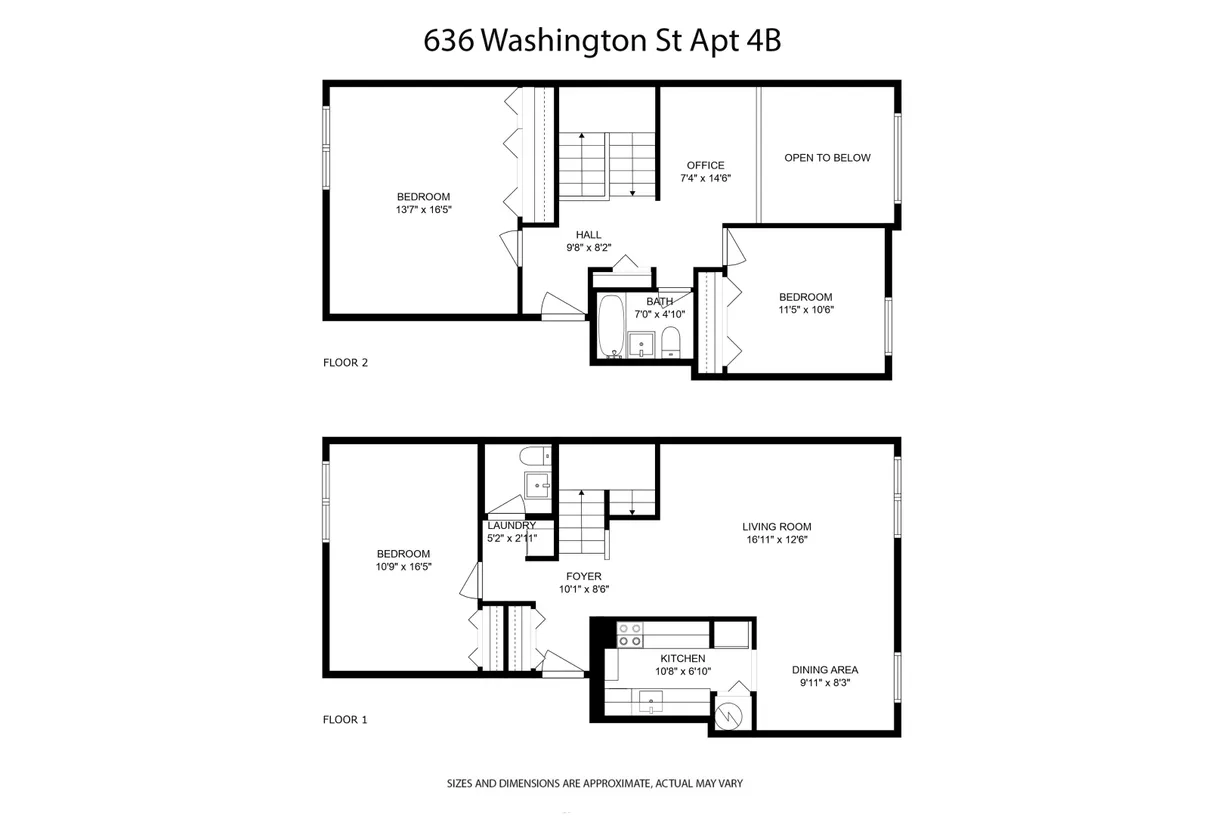 New York City Real Estate | View 636 Washington Street, 4B | Floorplan