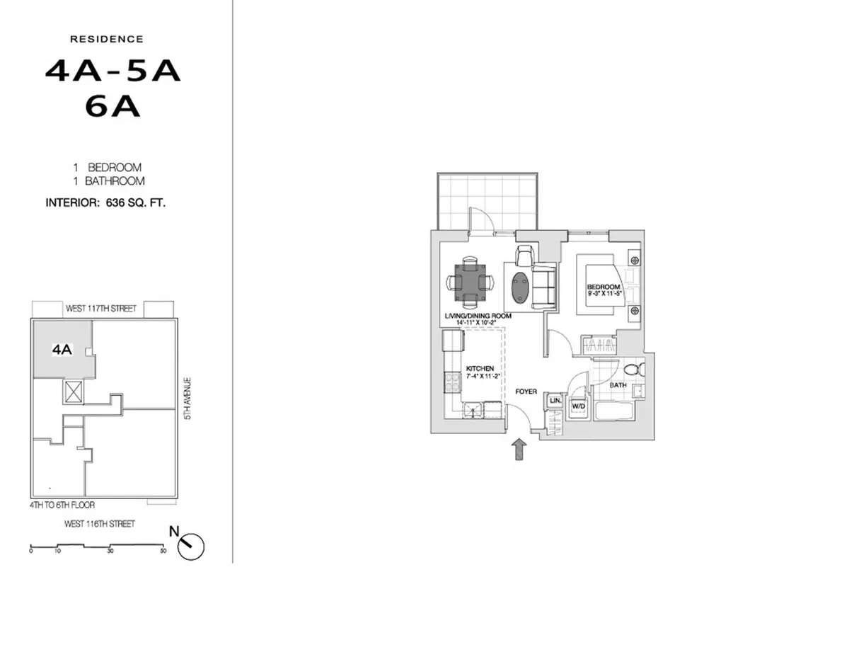 New York City Real Estate | View 11 W 116th Street, 5A | Floorplan