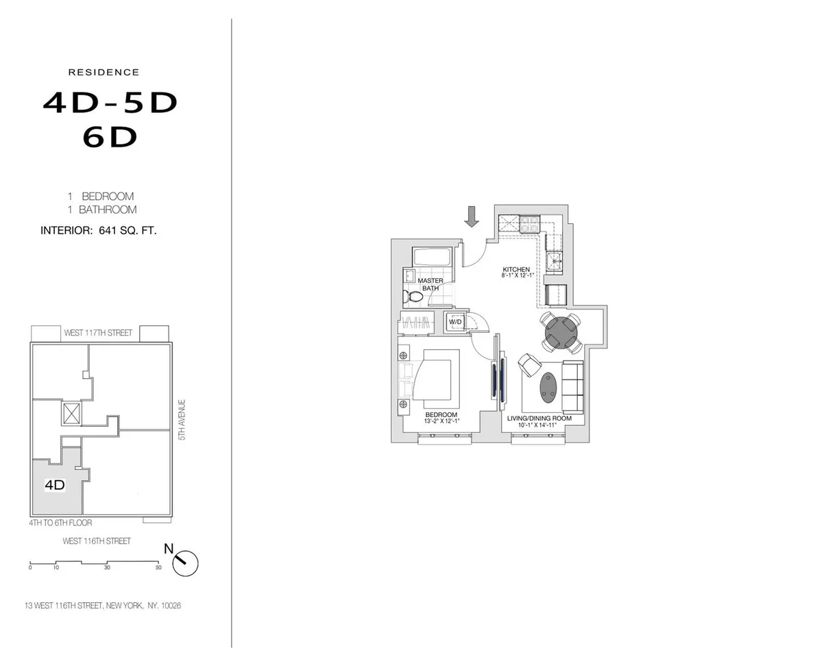 New York City Real Estate | View 11 W 116th Street, 5D | Floorplan