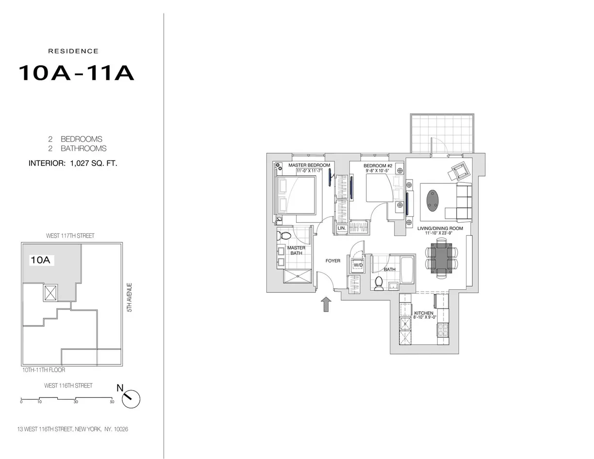 New York City Real Estate | View 11 W 116th Street, 11A | Floorplan