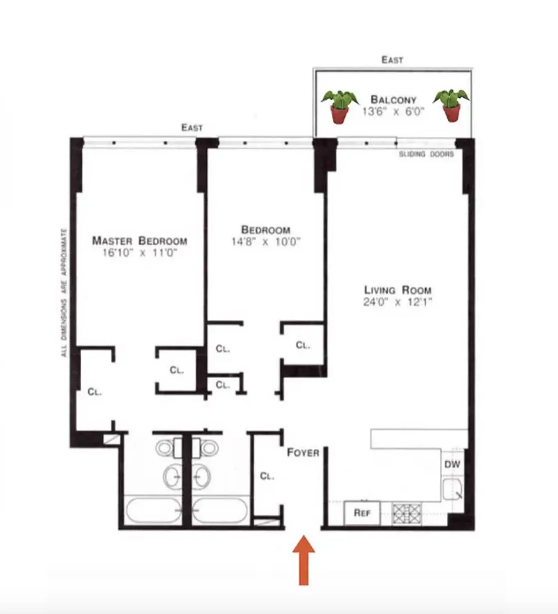 New York City Real Estate | View 115 E 9th Street, 15F | Floorplan