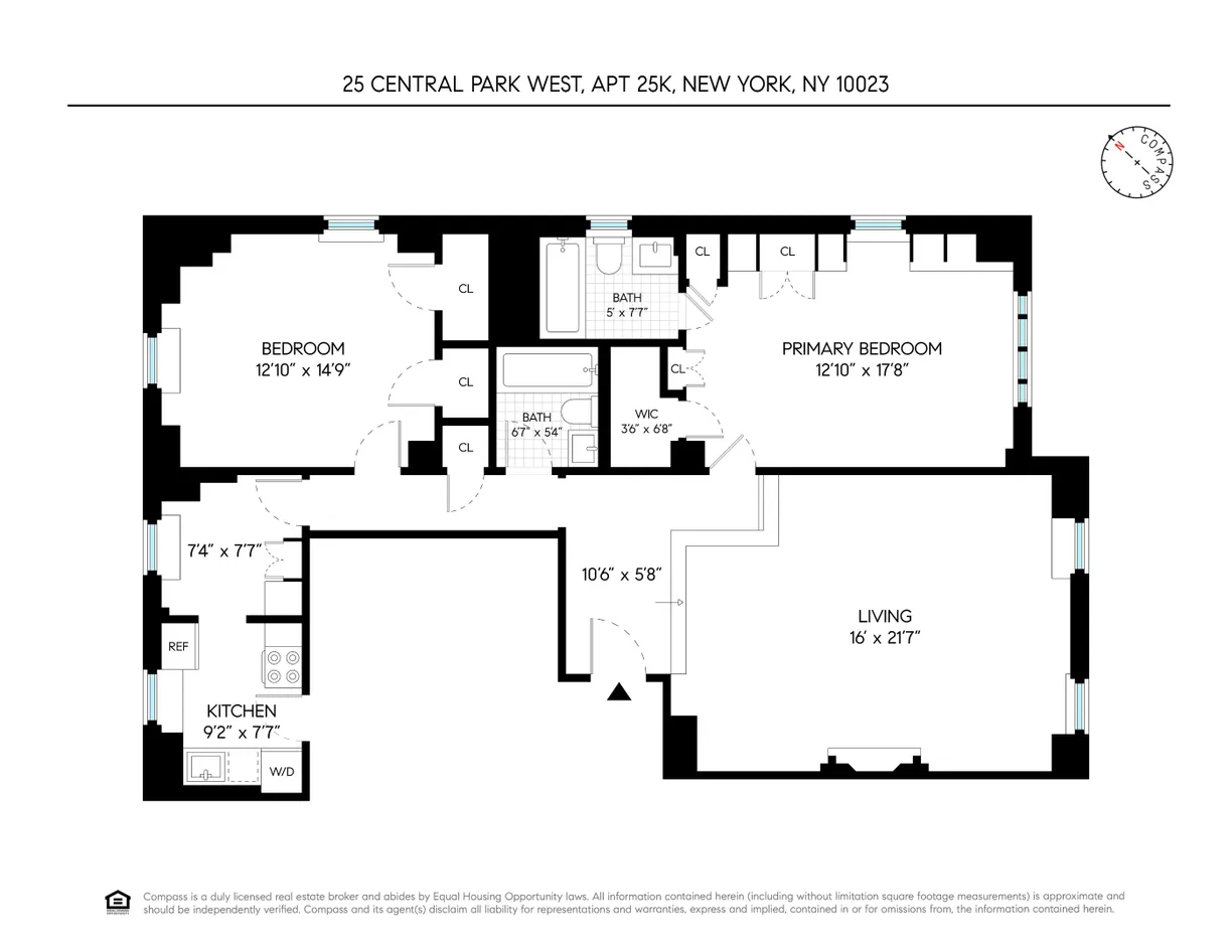 New York City Real Estate | View 25 Central Park W, 25K | Floorplan