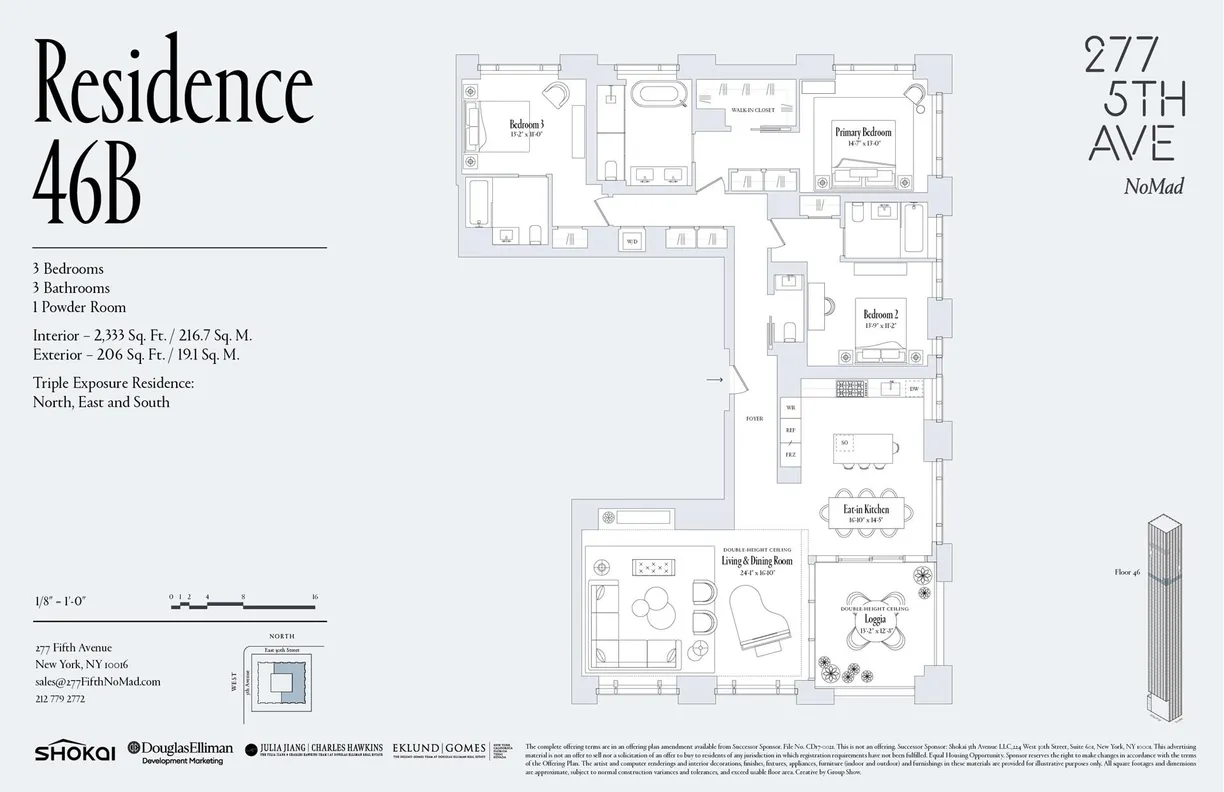 New York City Real Estate | View 277 5th Avenue, 46B | Floorplan