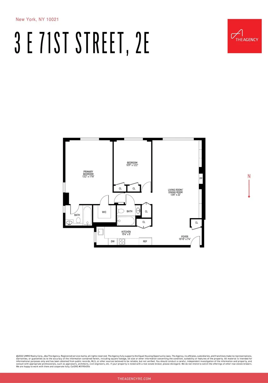 New York City Real Estate | View 3 E 71st Street, 2E | Floorplan 1