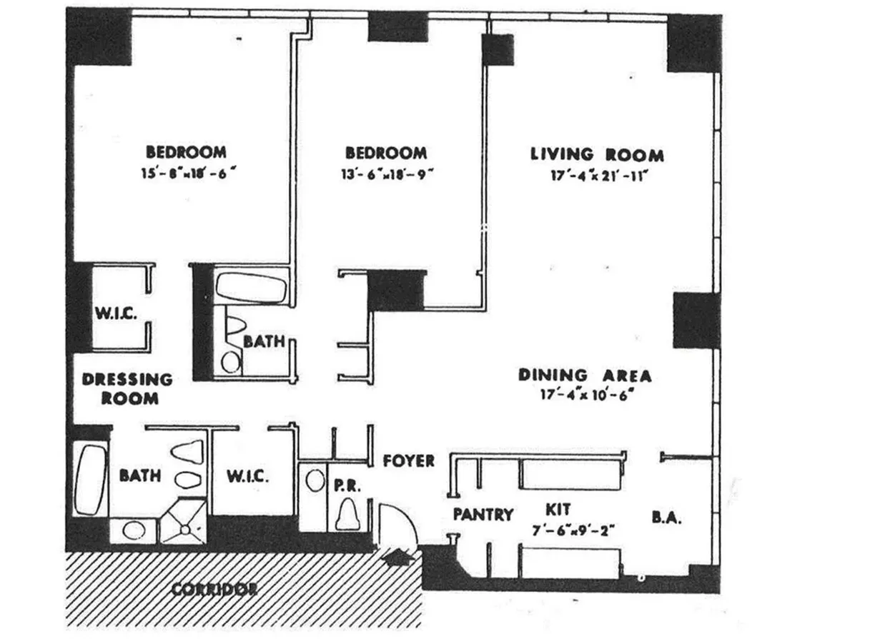 New York City Real Estate | View 641 5th Avenue, 34B | Floorplan