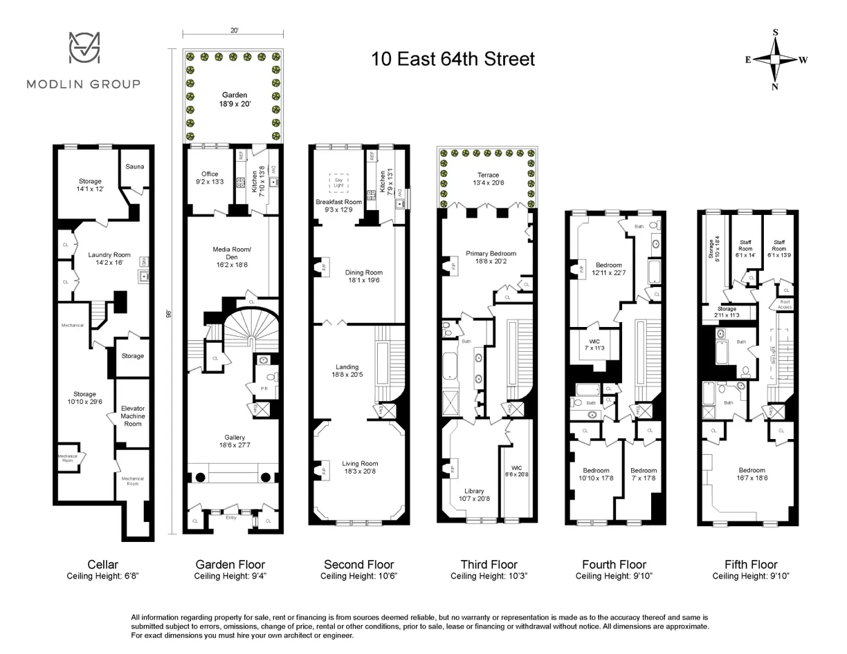 New York City Real Estate | View 10 E 64th Street | Floorplan 1