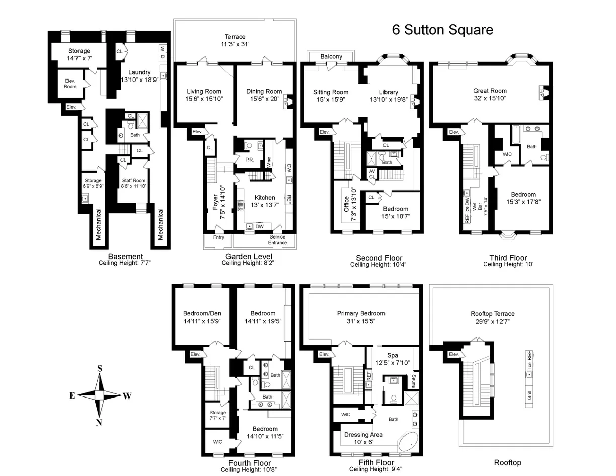 New York City Real Estate | View 6 Sutton Square | Floorplan