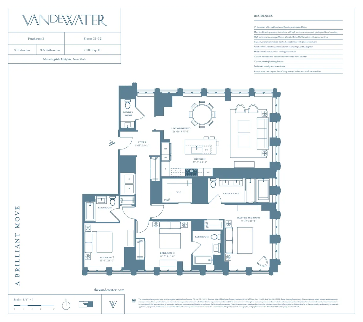 New York City Real Estate | View 543 W 122nd Street, PH32B | Floorplan