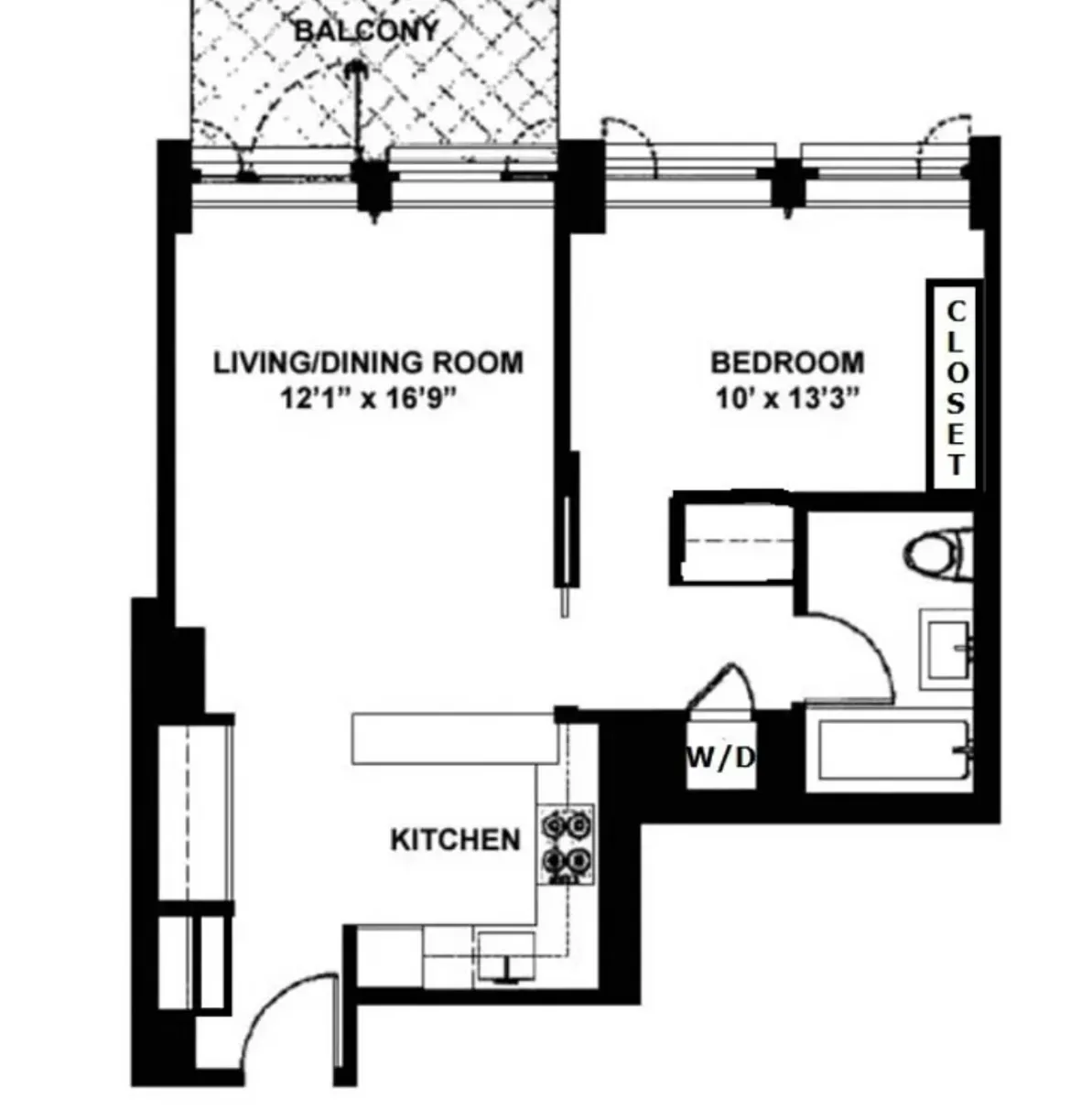 New York City Real Estate | View 133 W 22nd Street, 7H | Floorplan
