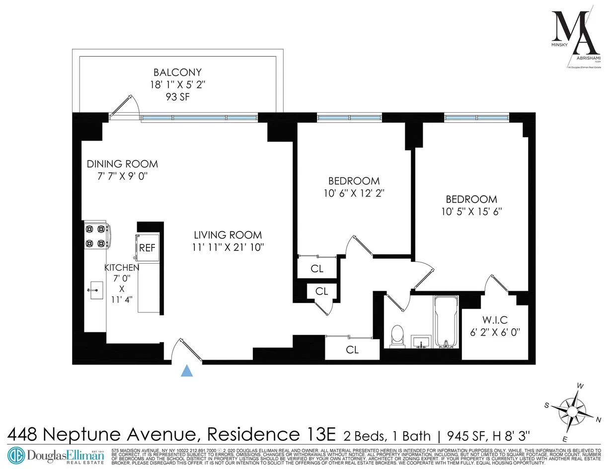 New York City Real Estate | View 448 Neptune Avenue, 13E | Floorplan