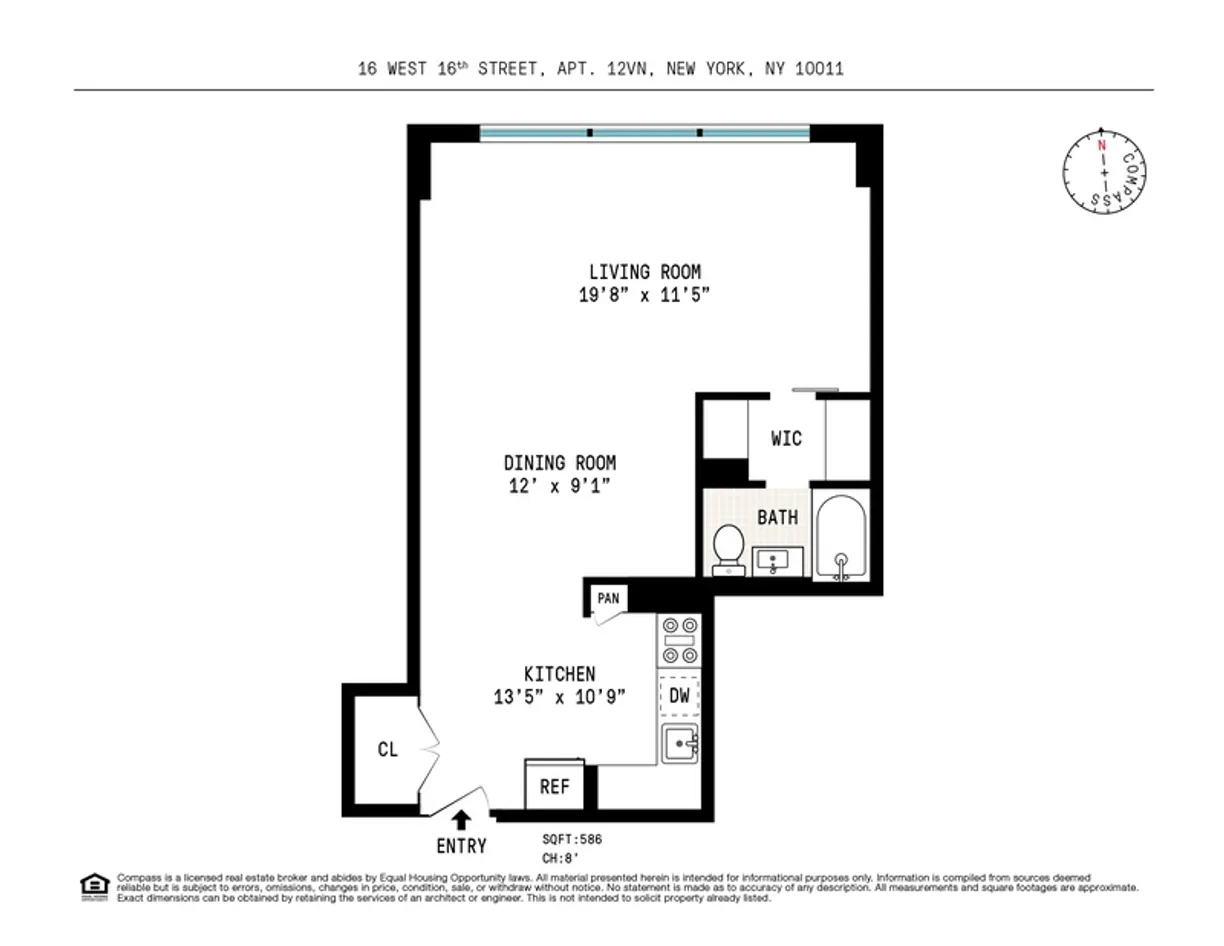 New York City Real Estate | View 16 W 16th Street, 12VN | Floorplan