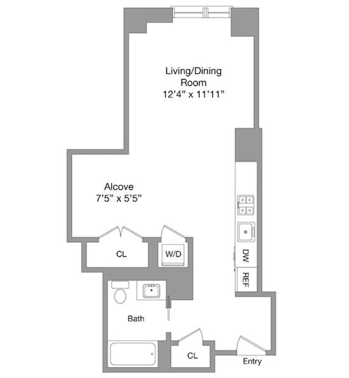 New York City Real Estate | View 501 3rd Avenue, 3B | Floorplan