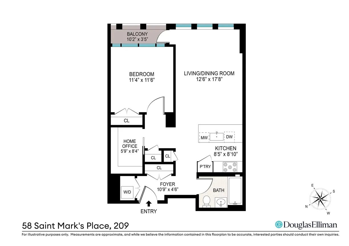 New York City Real Estate | View 58 St Marks Place, 209 | Floorplan