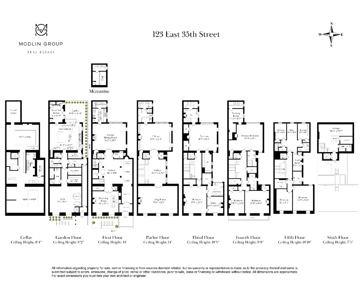 New York City Real Estate | View 123 E 35th Street | Floorplan 1