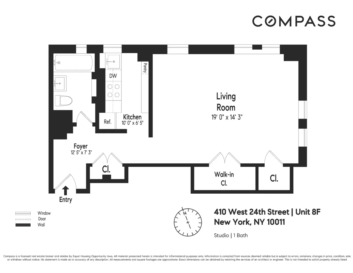 New York City Real Estate | View 410 W 24th Street, 8F | Floorplan