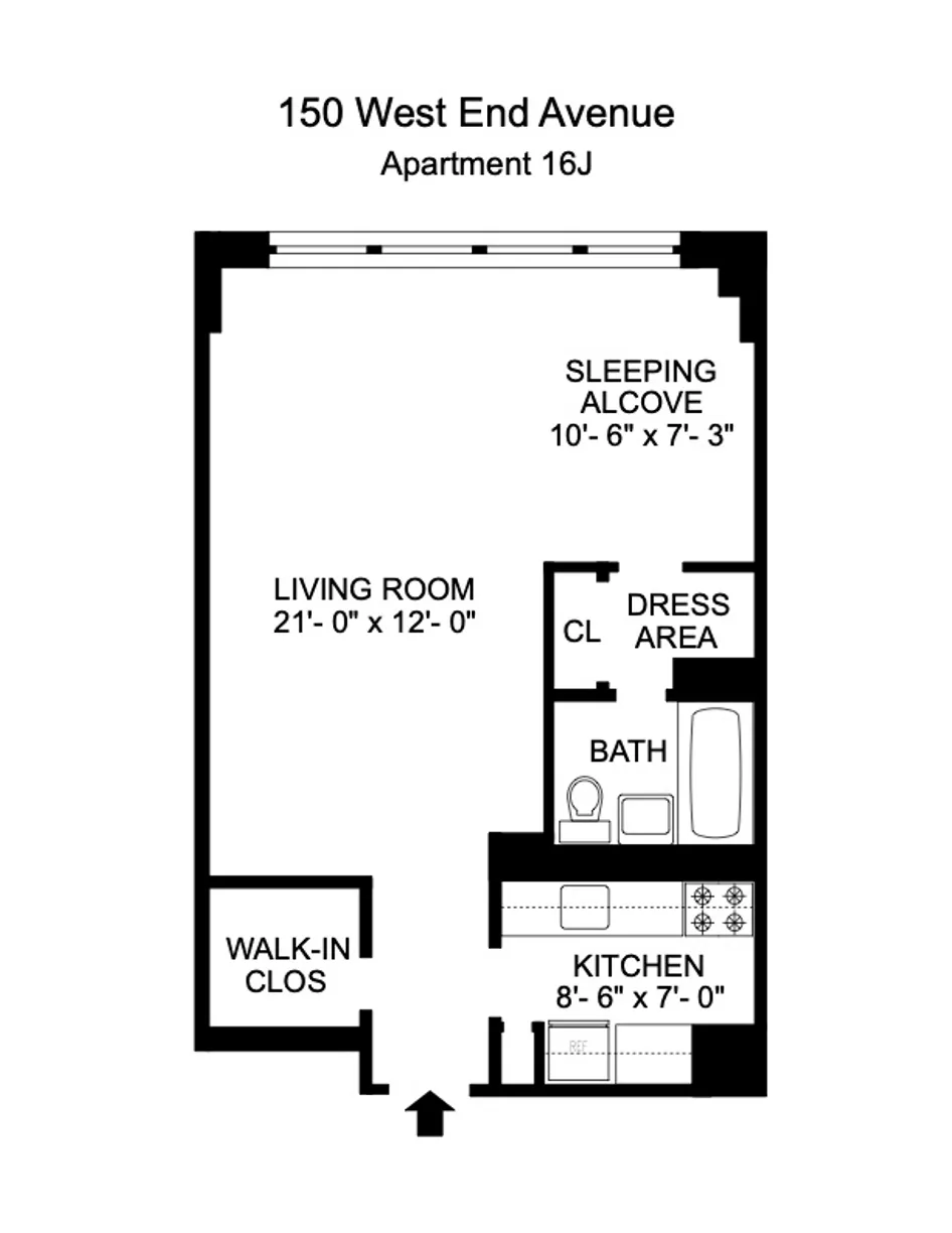 New York City Real Estate | View 150 W End Avenue, 16J | Floorplan