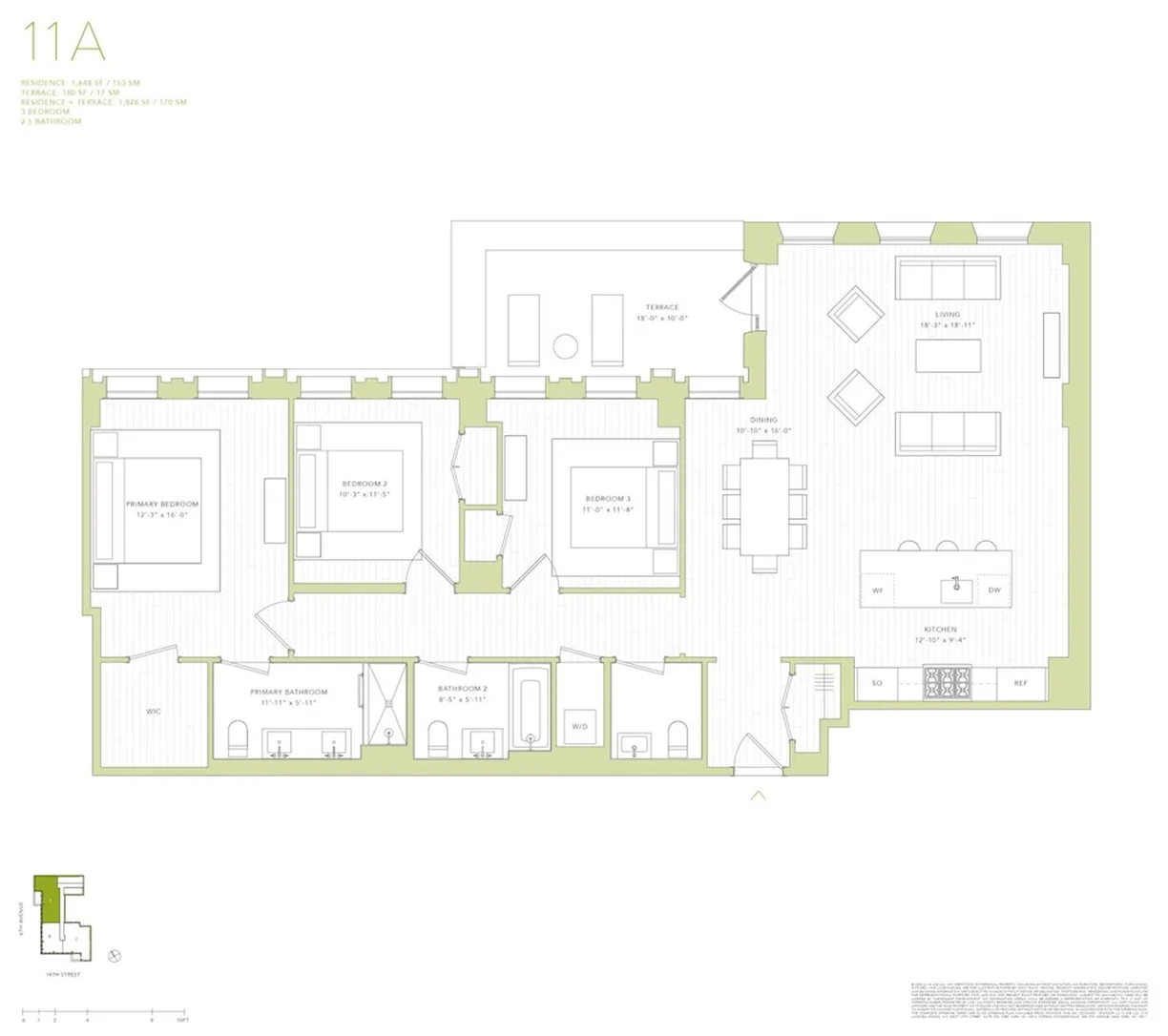 New York City Real Estate | View 540 6th Avenue, 11A | Floorplan