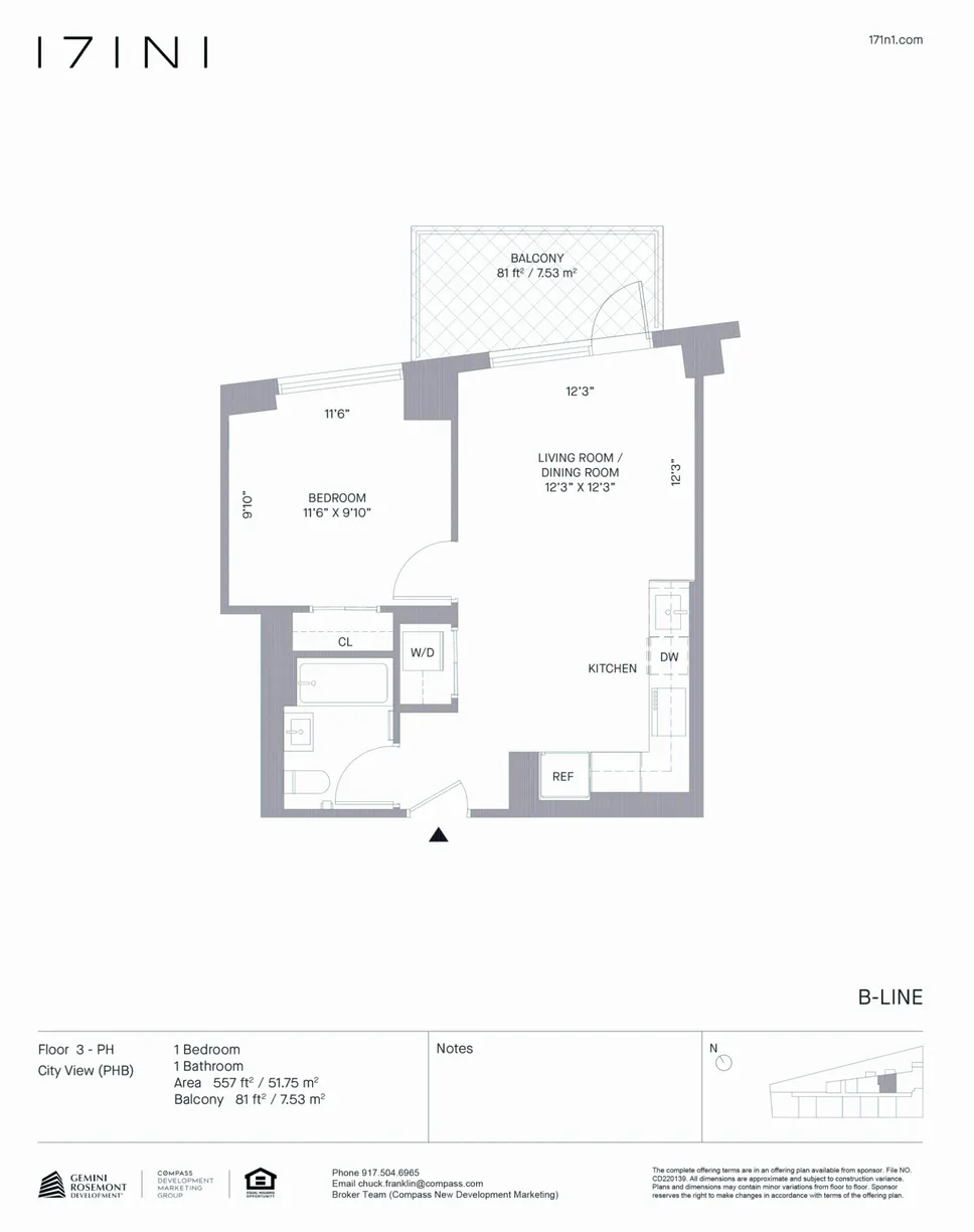 New York City Real Estate | View 171 N 1st Street, 5B | Floorplan
