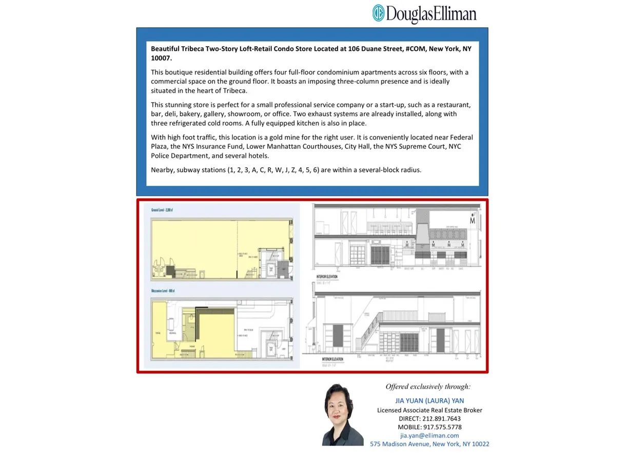 New York City Real Estate | View 106 Duane Street, COM | room 1