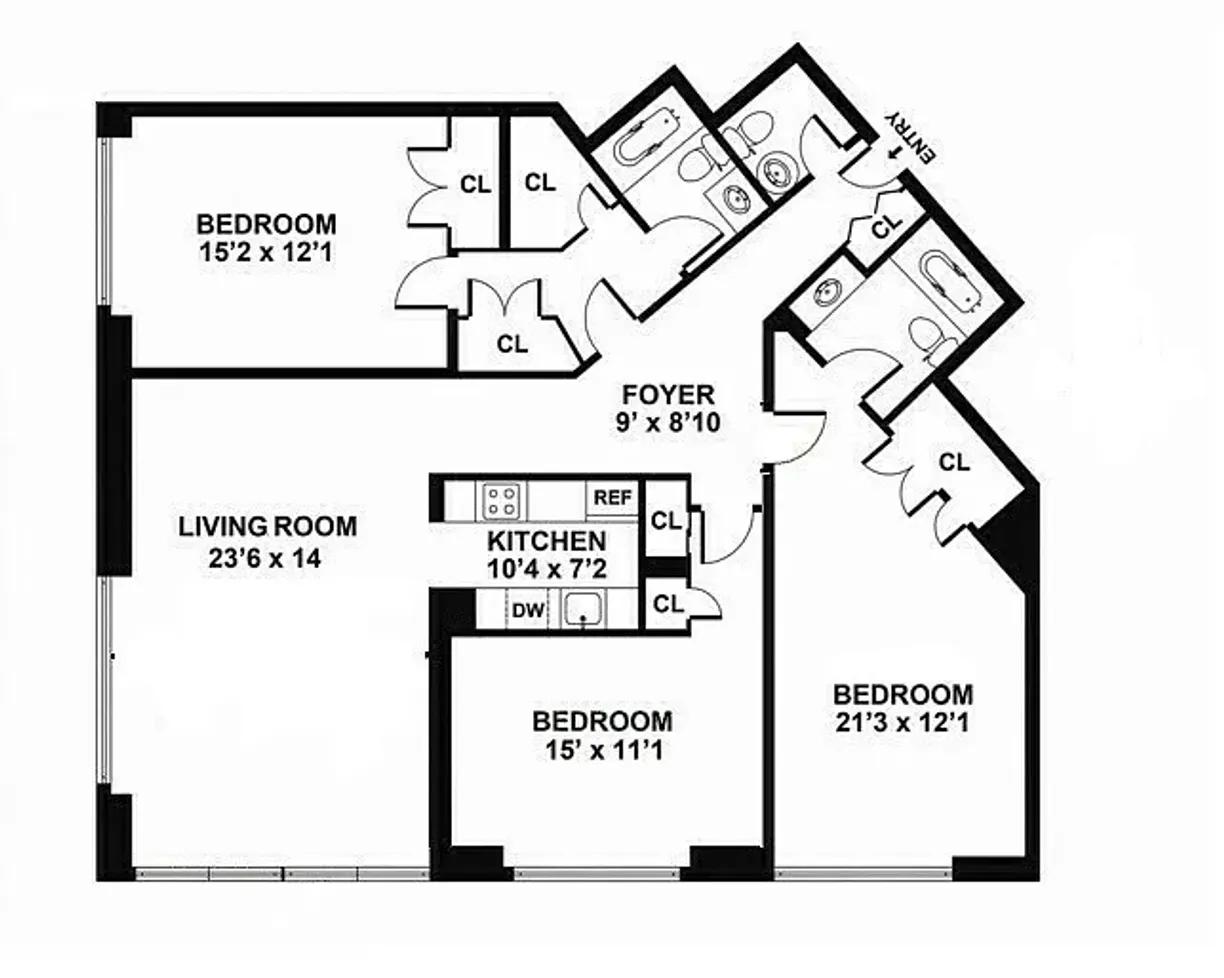 New York City Real Estate | View 303 E 43rd Street, 8B | Floorplan