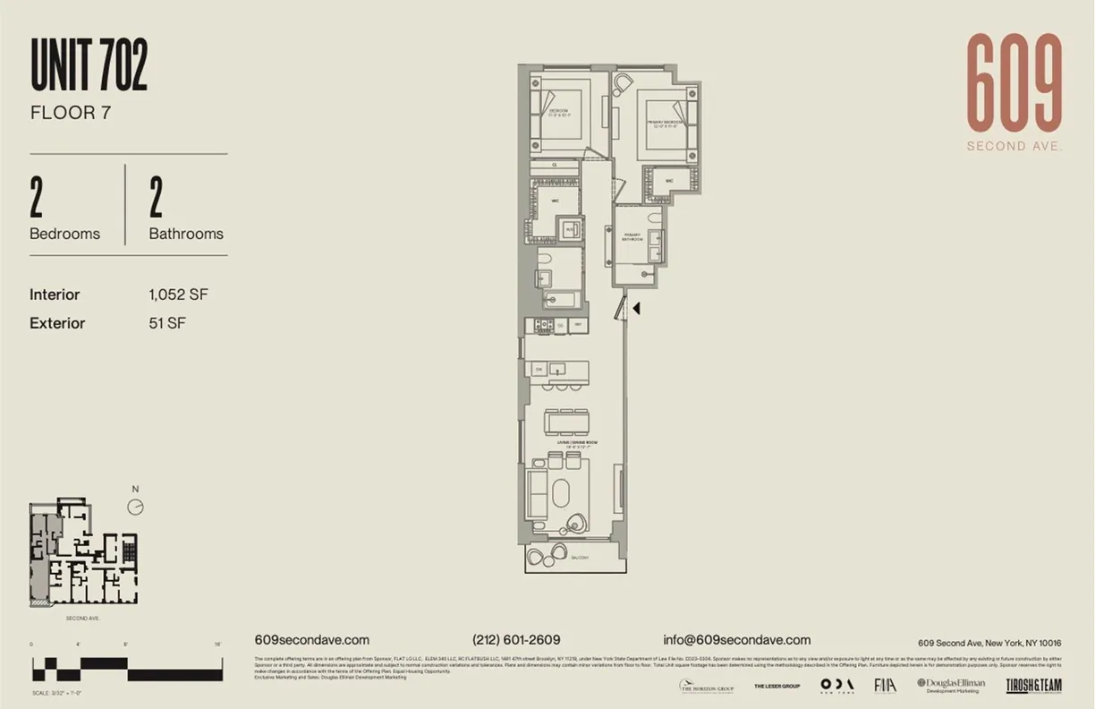 New York City Real Estate | View 609 2nd Avenue, 702 | Floorplan
