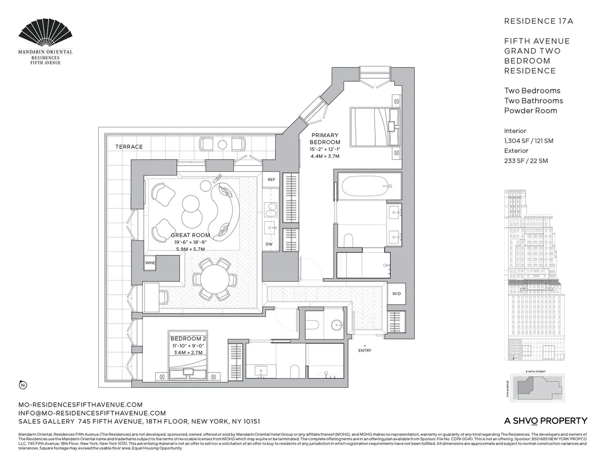 New York City Real Estate | View 685 5th Avenue, 17A | Floorplan