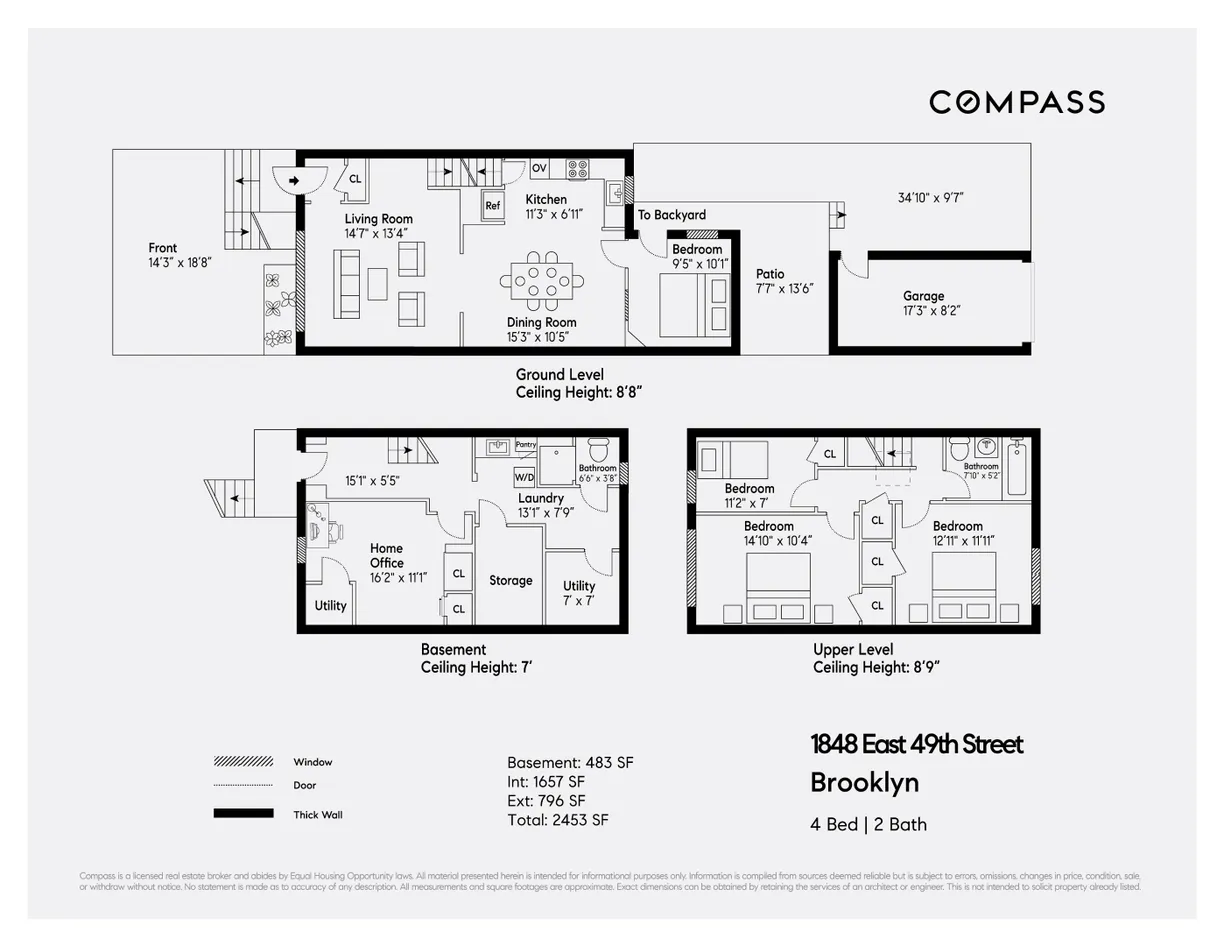 New York City Real Estate | View 1848 E 49th Street | Floorplan 1
