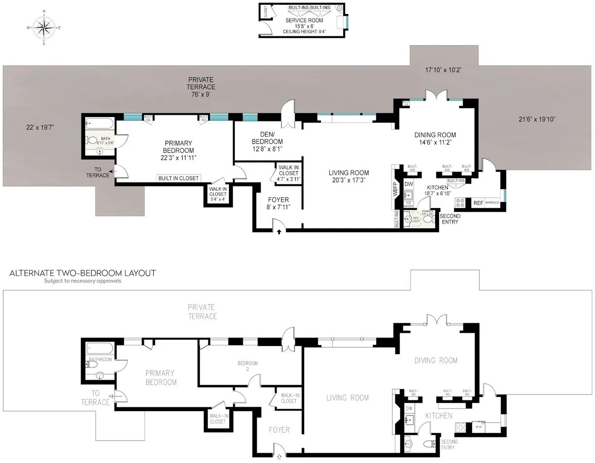 New York City Real Estate | View 419 E 57th Street, PH16C | Floorplan