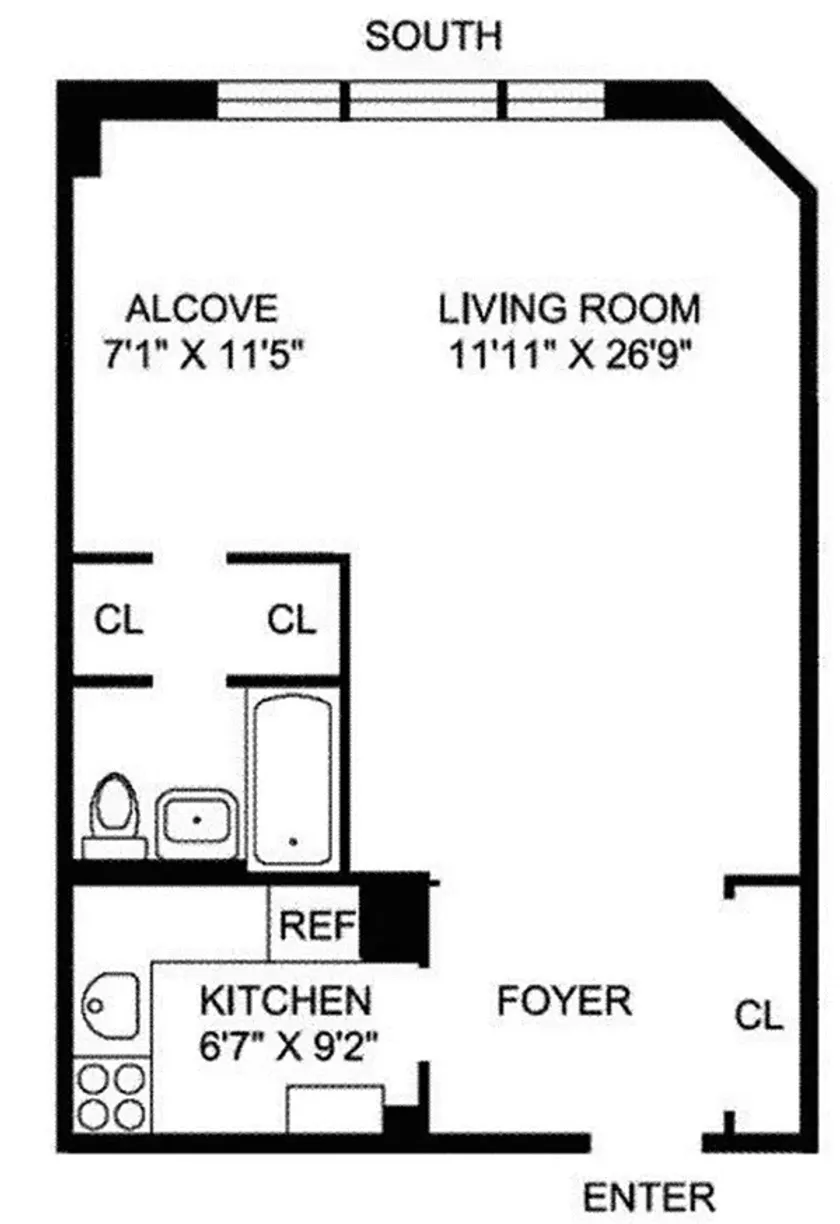New York City Real Estate | View 145 E 15th Street, 7C | Floorplan 2