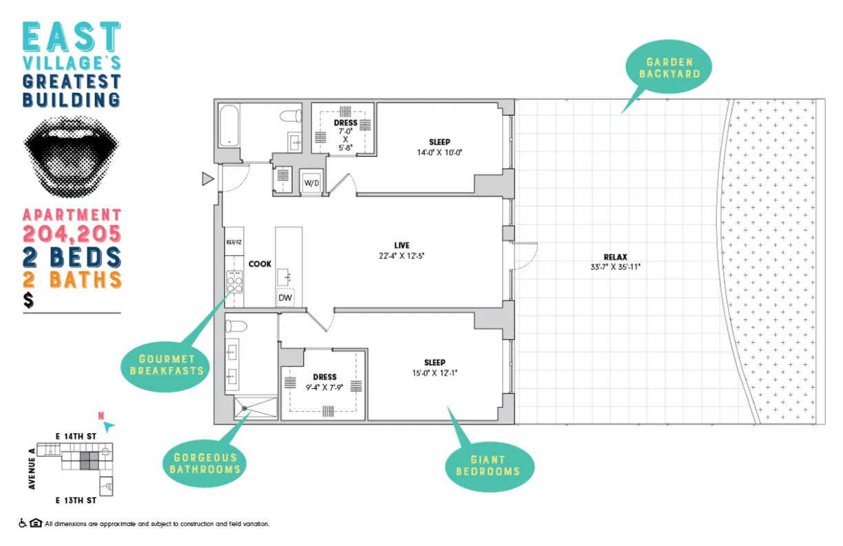 New York City Real Estate | View 510 E 14th Street, 204 | Floorplan