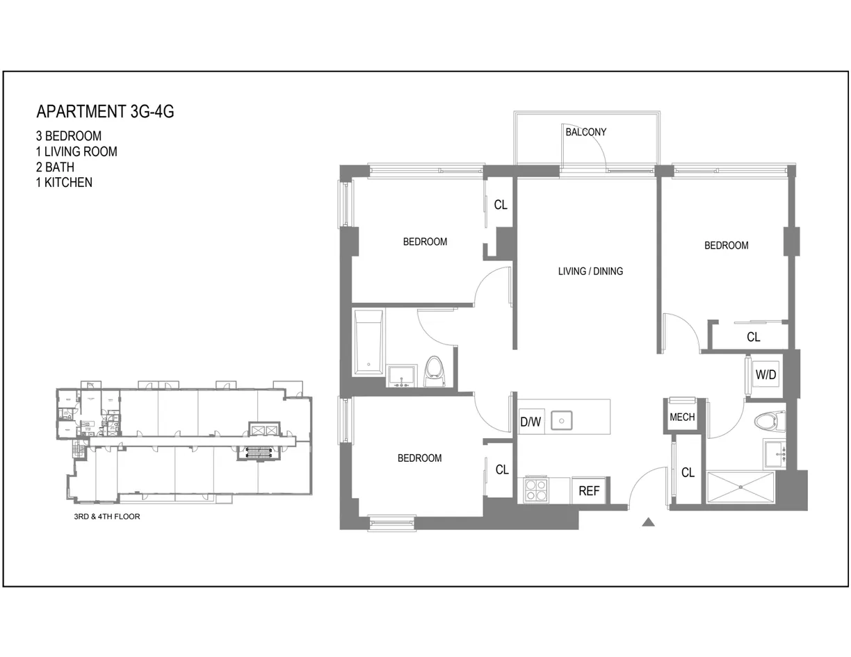 New York City Real Estate | View 595 Baltic Street, 3/G | Floorplan