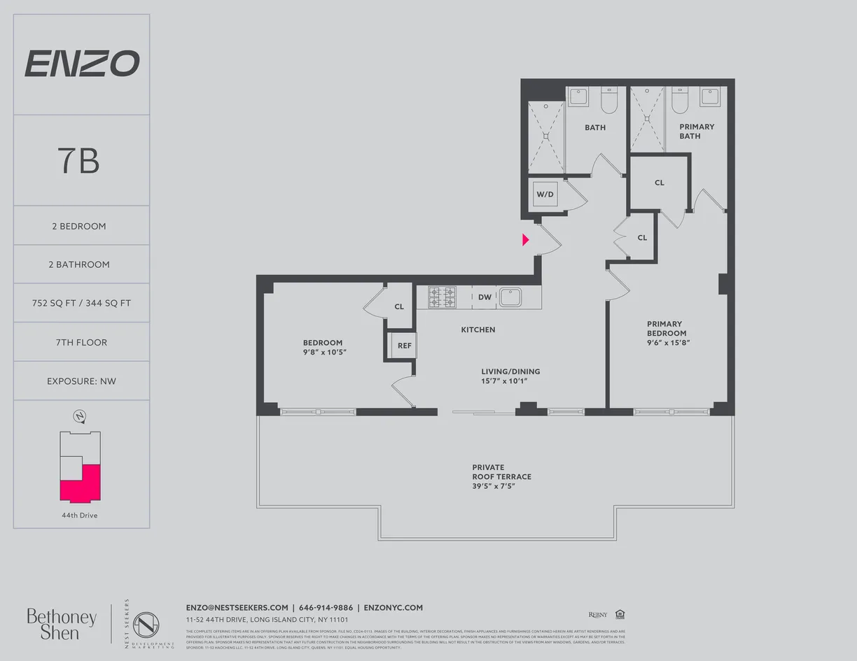 New York City Real Estate | View 11-52 44th Drive, 7B | Floorplan