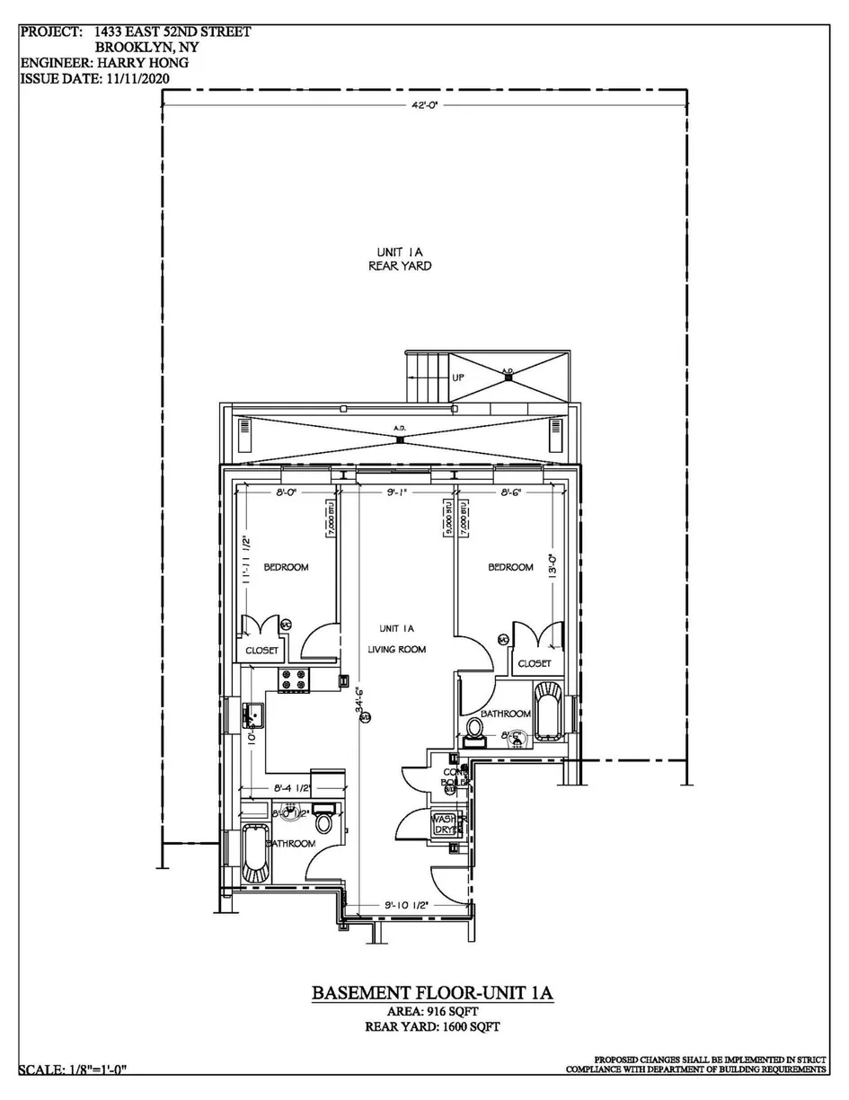 New York City Real Estate | View 1433 E 52nd Street, 1A | Floorplan